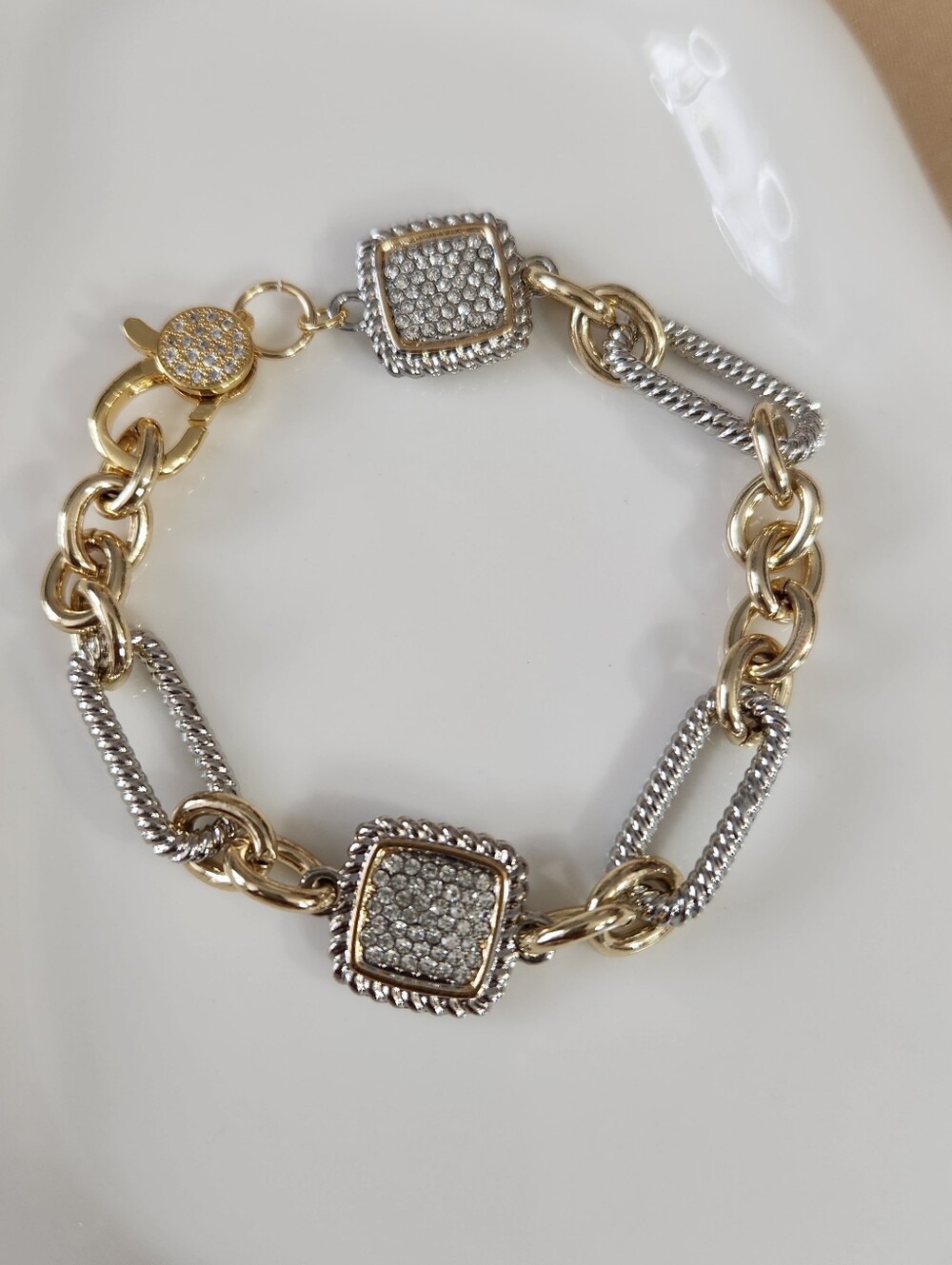 Two Tone Crystal Bracelet